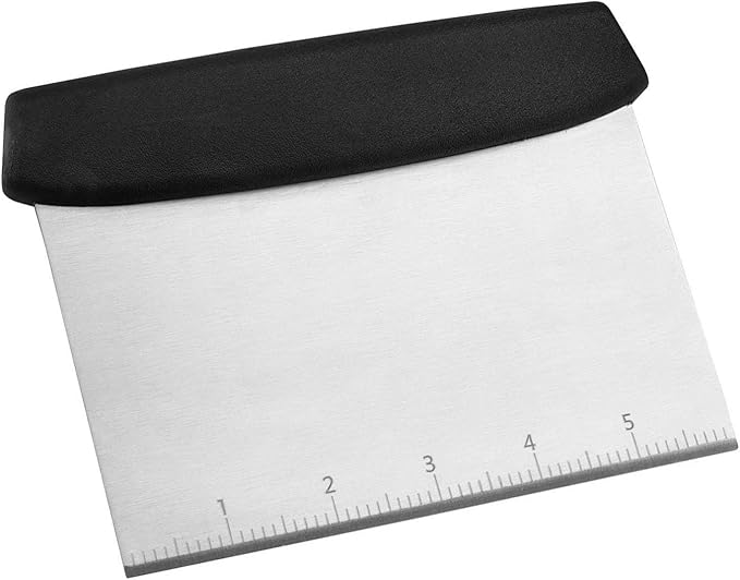 Dough Cutter, 6.6 Inch Stainless Steel Dough Scraper with Scale for Cutting of Pizza, Cake and Dough (1) by YIKANGHENG