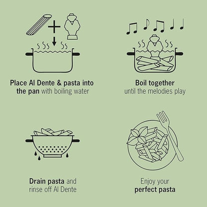 Al Dente Taupe - The Singing Floating Pasta Timer: Will Sing Different Tunes When Pasta is Ready at 3, 7, 9, and 11 Minutes, to be Boiled with Any Pasta in The Pot, Floats in Cold & Hot Boiling Water