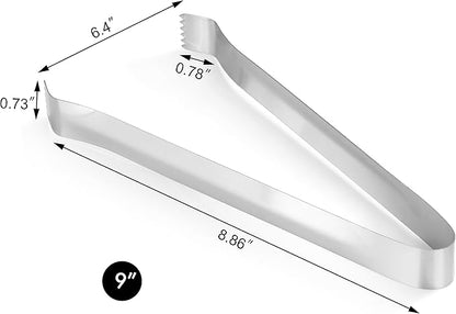 New Star Foodservice 42276 Restaurant-Grade Pom Tong, Stainless Steel, 9 inch, Set of 6, Silver - Image 3