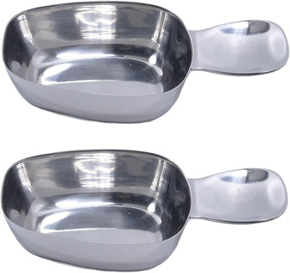 Honey Bear Kitchen Measuring Cup, Polished Stainless Steel (2, Canister Scoop 1/3 Cup 80 ml) by HONEYBEARKITCHEN