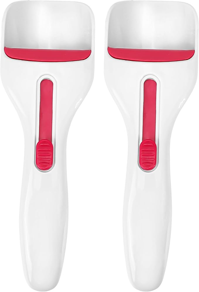 2Pcs Cupcake Scoop Batter Dispenser – One-Touch Sliding Button Dispenses Baking Tool for Muffins, Cakes, Pastry Spatula DIY Home Kitchen Scoopers Distribution Spoon, BPA Free & Dishwasher Safe