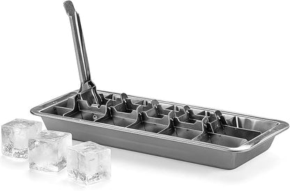 Stainless Steel Ice Cube Trays with Easy Release Handle – 18-Cube Metal Ice Tray, Non-Toxic, Dishwasher Safe | HYICE®