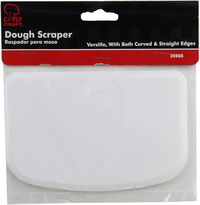Chef Craft Classic Plastic Dough Scraper, 6 Inch, White, One Size - Image 2