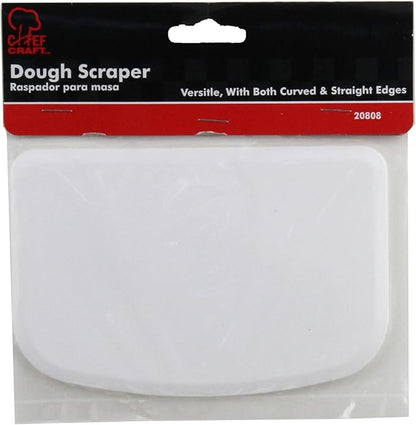 Chef Craft Classic Plastic Dough Scraper, 6 Inch, White, One Size - Image 2