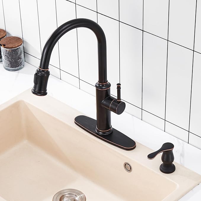 GAGALIFE Kitchen Sink Soap Dispenser Oil Rubbed Bronze, Built in Soap Dispenser with 17 OZ Bottle, Refill from The Top, Liquid Dispenser for Kitchen Sink - Image 8