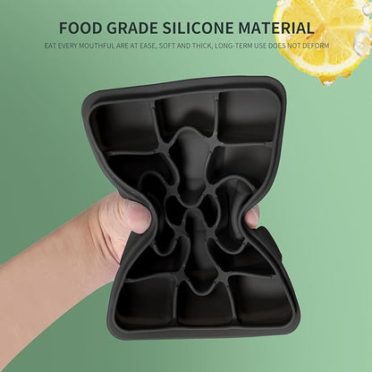 Tvmania Ice Cube Trays Set of 2, Easy Release 15 Flexible Silicone Ice Cube Molds with Removable Lid Reusable Freezer Ice Trays Stackable for Whiskey, Baby Food, BPA Free (black) - Image 5