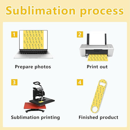 10 Pcs Sublimation Bottle Opener Blanks,White Stainless Steel Flat Beer Bottle Opener, Personalized Sublimation Blank Products for Kitchen Restaurant