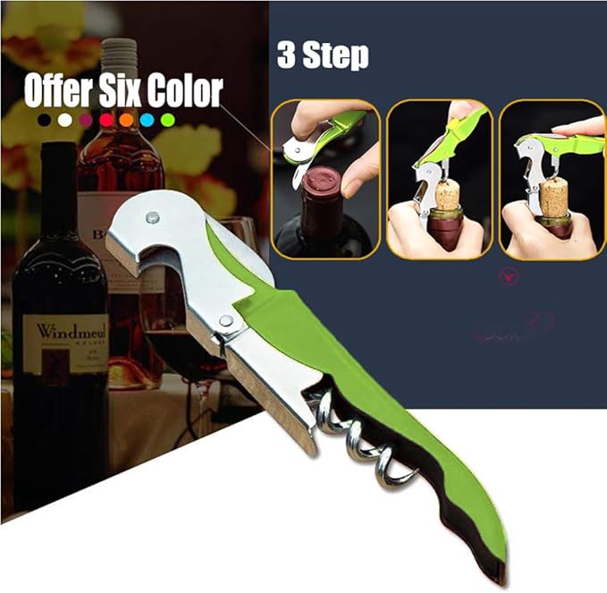 Professional Waiter Corkscrew Wine Openers Set (4 PCS),Upgraded With Heavy Duty Stainless Steel Hinges Wine Key for Restaurant Waiters, Sommelier, Bartenders - Image 6