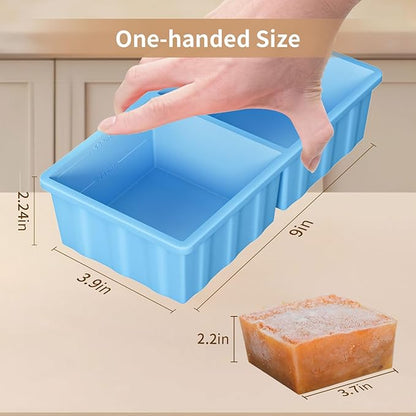 Silicone Freezer Tray for Soup Ice Cubes: 2-Cup Freezing Tray with Lid for Meal Prep - 2Pack Silicon Soup Portion Freeze Trays Make Stock Souped Ice Cube - Image 7