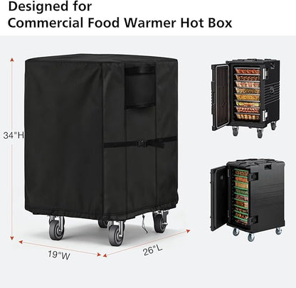 Food Warmer Cover, Heavy Duty Waterproof and Dustproof Covers for CAMMOO YITAHOME FOHERE Food Warmer Hot Box 127QT - 26" L x 19" W x 34" H