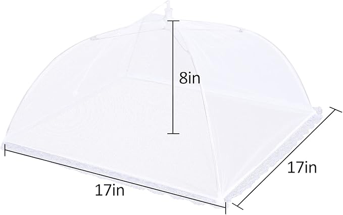 4 Pack Mesh Food Covers 17 inch, Large and Tall Food Covers, Pop-Up Mesh Food Covers Tent Umbrella for BBQs, Outdoors, Screen Tents, Parties Picnics, Fruit Cover - Image 2