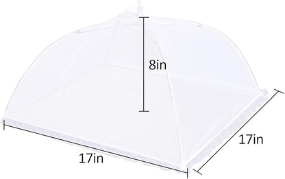 4 Pack Mesh Food Covers 17 inch, Large and Tall Food Covers, Pop-Up Mesh Food Covers Tent Umbrella for BBQs, Outdoors, Screen Tents, Parties Picnics, Fruit Cover - Image 2