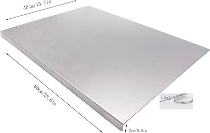 BILLAMB Stainless Steel Cutting Boards for The Kitchen, Suitable for Meat, Fruits, Vegetables, Bread, and Baking Large-sized Cutting Boards (60 x 40cm/23.6 x 15.7 in) - Image 2