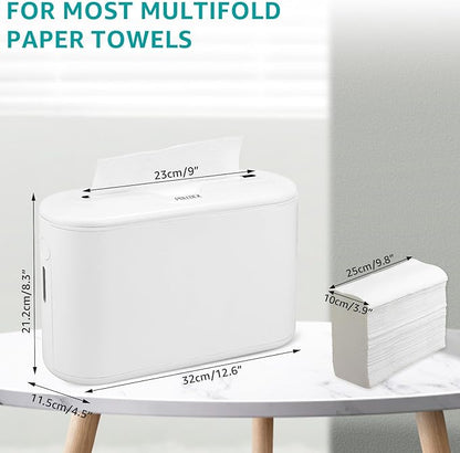 Paper Towel Holder Countertop, Commercial Paper Towel Dispenser, Multifold Trifold Z-Fold Paper Towel Dispenser, Hand Towel Dispenser, Napkin Holder Dispenser for Home Kitchen Restaurant