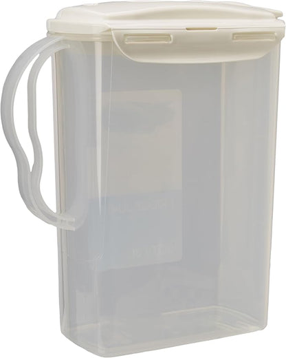 LocknLock Aqua Fridge Door Water Jug | Clear Pitcher | BPA Free Plastic Pitcher with Lid | 3 Quart Pitcher with Lid for Water, Juice, Tea & More Beverages, Ivory - Image 4