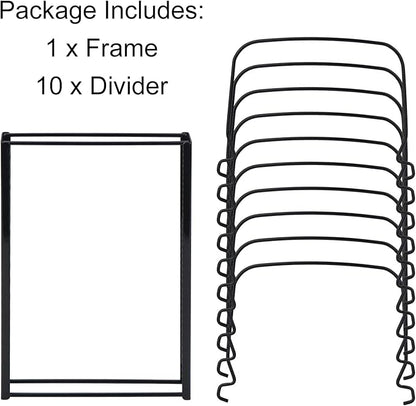 Toplife 10+ Bakeware Organizer Rack for Kitchen Bakeware, Cookware, Dinnerware, Cutting Boards, Plates, Pot and Pan Lids (Black) - Image 6