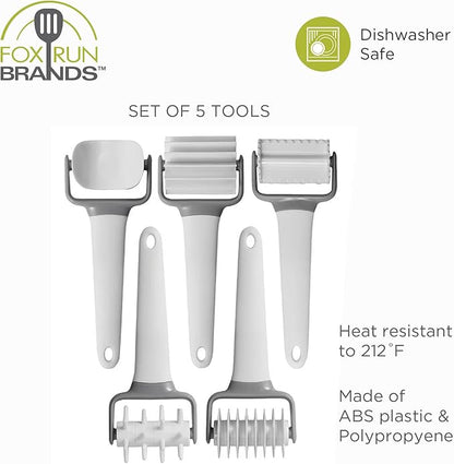 Fox Run Pastry and Pasta Wheels, Set of 5 Dough Cutter Tools - Image 8