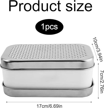 Cheese Grater With Container Box,Grater Cheese Shredder,2 In1 Fruit Vegetable Chopper Onion Choppers,Perfect For Hard Parmesan Or Soft Cheddar Cheeses,Ginger,Butter,Vegetables Etc(White)