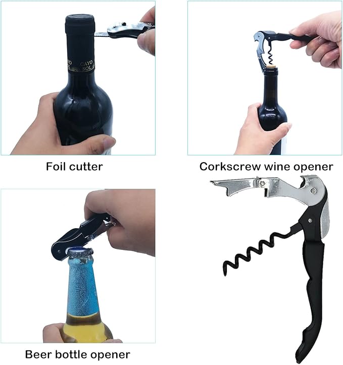 Otstar Jar Opener Bottle Opener and Can opener for Weak Hands,Seniors with Arthritis, Elderly, Jar Lid Opener Gadgets with Rubber Jar Opener Gripper Pad and Corkscrew Opener - Image 6
