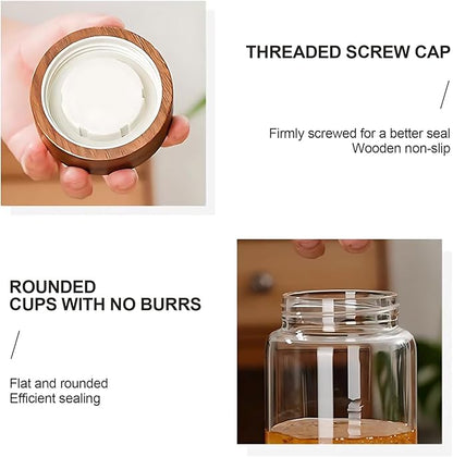 Glass Jar with Screw Top Lid 37oz Borosilicate Glass Spice Jars Seasoning Containers Kitchen Glass Food Storage Canisters for Pantry Liquid Tea Bath Salts Fermenting - Image 8