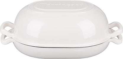 VORRINGARD Enameled Cast Iron Sourdough Bread Oven, Dutch Oven, Loaf Cast Iron Bread Pan for Homemade Bread Baking, Meatloaf Pan with Lid, 7QT, White - Image 7