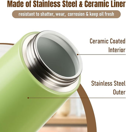 PARACITY 2 in 1 Oil Dipenser Bottle, Stainless Steel (Green-Black) - Image 2