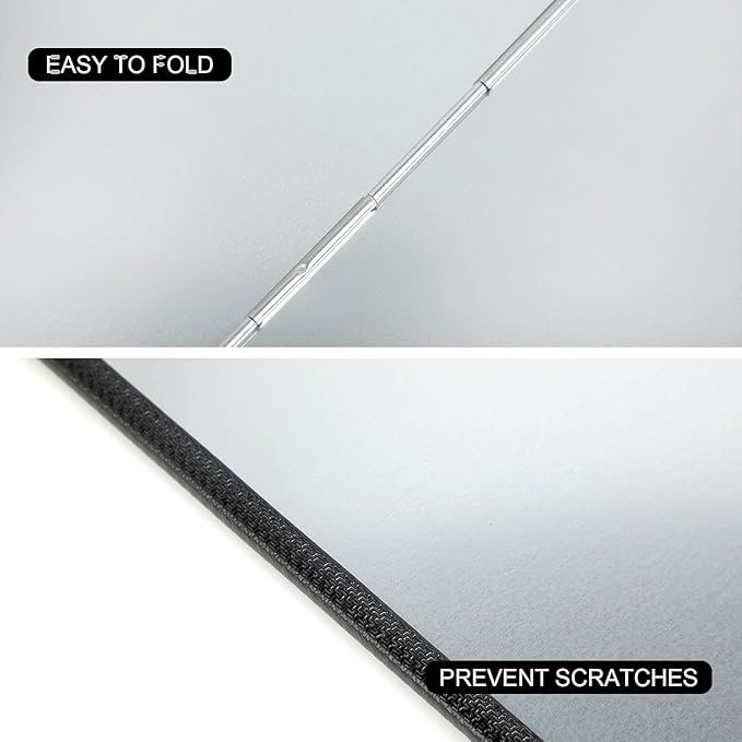 3 Sided Foldable Splatter Guard, Stainless Steel Grease Splatter Screen, Non-Stick Oil Splash Guard, Anti-Grease Cooking Shield, Heat-Resistant Stove Protector with Safe Edge, Easy to Clean (Medium) - Image 6