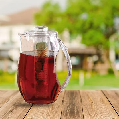 Large Fruit Infuser Water Pitcher (2.9 Quart / 93 Oz) – Shatterproof Acrylic Infusion Jug for Iced Tea, Juice, Beverages, Water, Lemon, Fruit & Herbs – BPA Free - Image 2