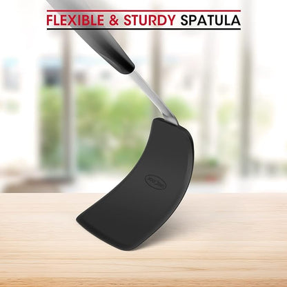 Unicook Flexible Silicone Spatula, Turner, 600F Heat Resistant, Ideal for Flipping Eggs, Burgers, Crepes and More, Small - Image 8