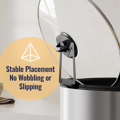 NiHome Slow Cooker Lid Holder Fit for Crockpot for Hands-Free Cooking, Fits Various Lid Sizes, Stable and Non-Slip Design, Prevents Water Stains on Countertops, Easy to Use, Space-Saving Storage