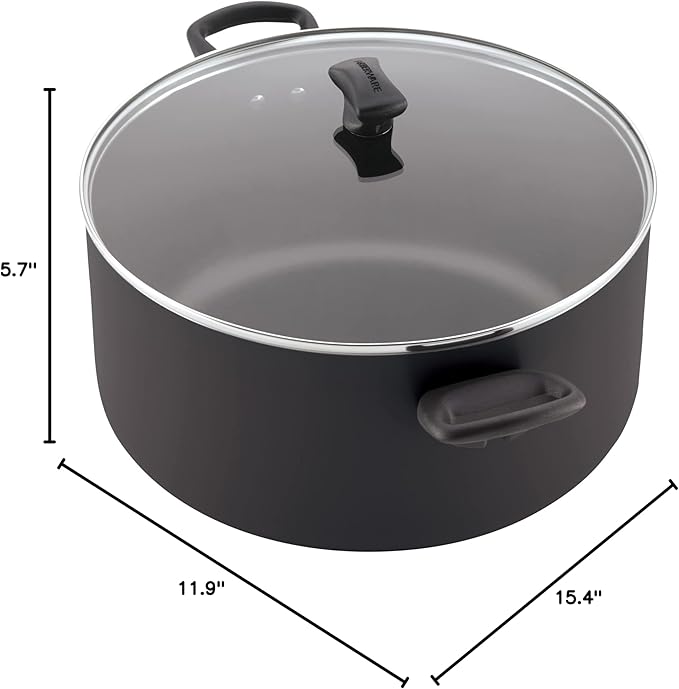 Farberware Cookware Nonstick Stockpot with Lid, 10.5 Quart-Black - Image 7