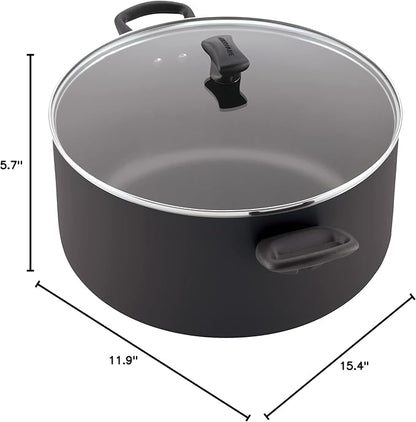 Farberware Cookware Nonstick Stockpot with Lid, 10.5 Quart-Black - Image 7