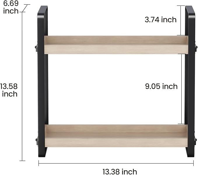 HNRLOY Bathroom Counter Organizer,Bathroom Countertop Organizer,Counter Shelf,Countertop Storage,Organization and Storage,Makeup Shelf,Sink Caddy(Burlywood 2 Tier) - Image 3