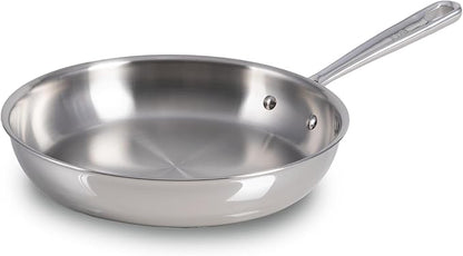 T-Fal Pro Tri-Ply Stainless Steel Fry Pan 10 Inch Induction Cookware, Oven Safe 500F, Fast & Even Heat, Professional Quality & Durability, Frying Pan, Skillet, Cookware, Silver by T-falbrand