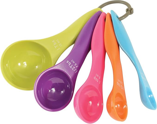 R&M International Colorful Measuring Spoons, 5-Piece Set by RMInternational