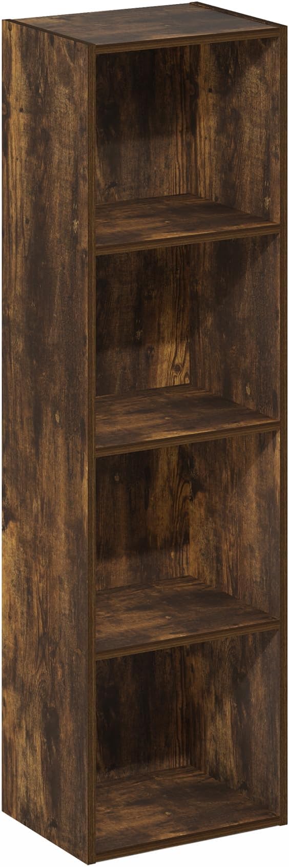 Furinno PASIR Book Shelf, 4-Tier Modern Bookshelf, Open Shelves Bookcase 9 x 12 x 42, Easy Assembly, for Living Room, Bedroom, Home Office, Amber Pine - Image 7