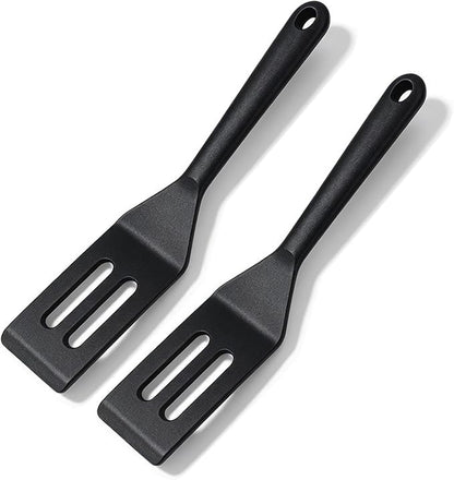 2 Pack Mini Silicone Spatula Set, Heat Resistant Small Thin Spatulas for Nonstick Cookware, Kitchen Cooking Baking Utensils