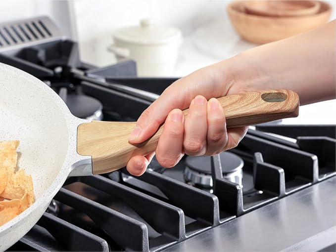 SENSARTE Nonstick Ceramic Frying Pan Skillet, 8-Inch Omelet Pan, Healthy Non Toxic Chef Pan, Induction Compatible Egg Pan with Heat Resistant Handle, PFAS-Free, White - Image 8