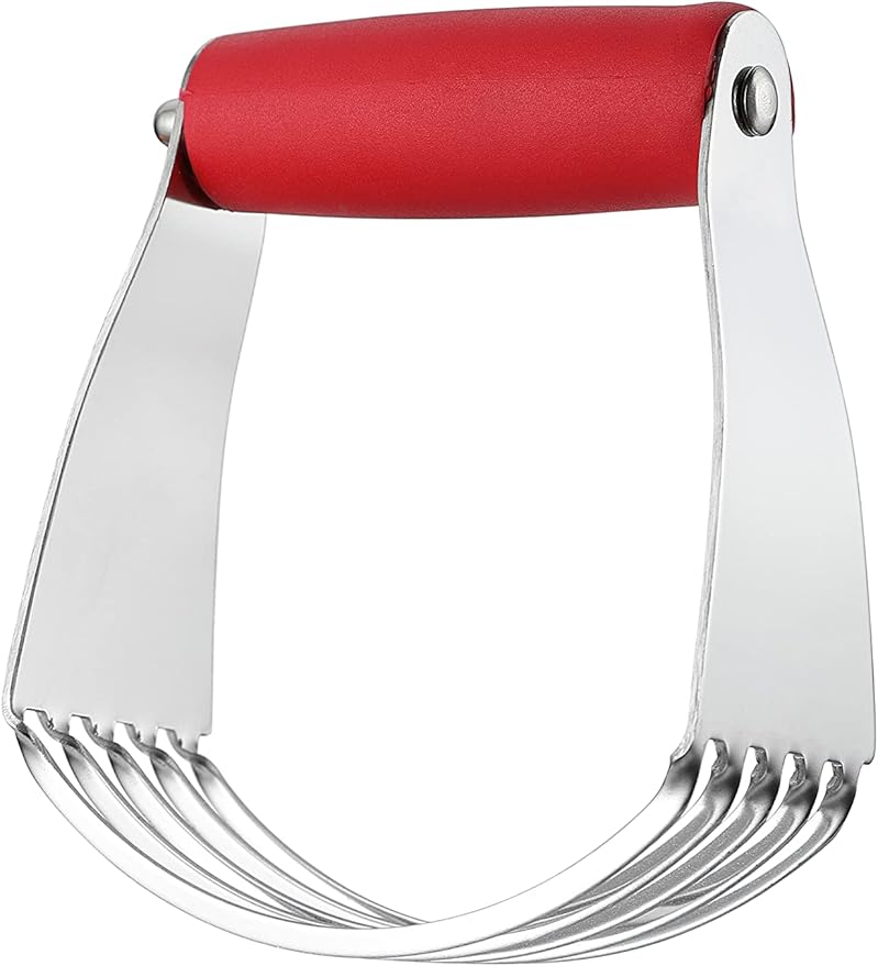 Spring Chef Dough Blender, Top Professional Pastry Cutter, Heavy Duty Baking Tool with Stainless Steel Blades, Medium Size, Red - Image 9