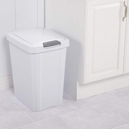STERILITE 10438004 Touch Can, White, 7.5 Gallon