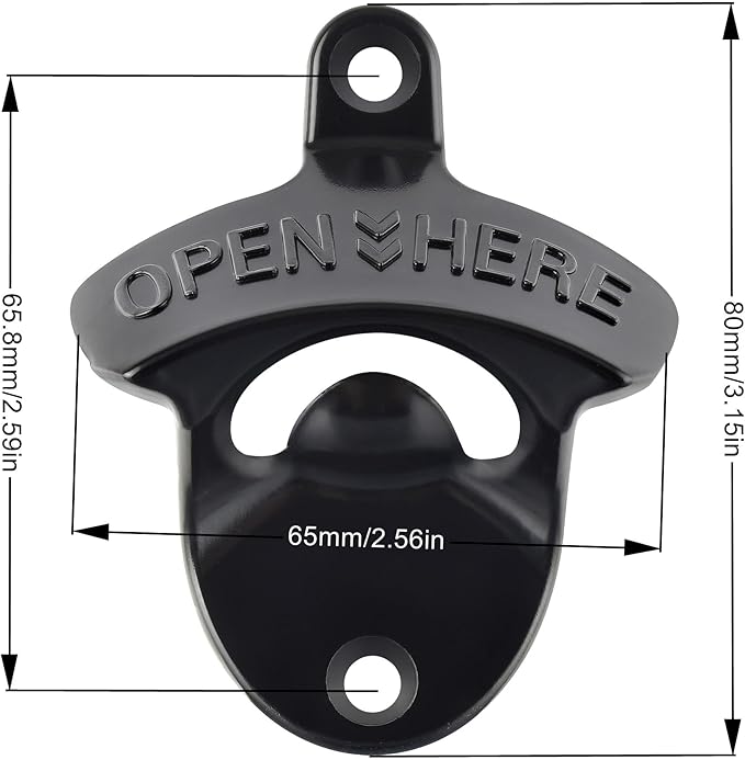 15 Packs Classic Beer Top Opener Wall Mounted Black Screw in Bottle Cap Opener Stainless - Handy Table Mount Beer Cap Opener Stainless Bulk - Image 6