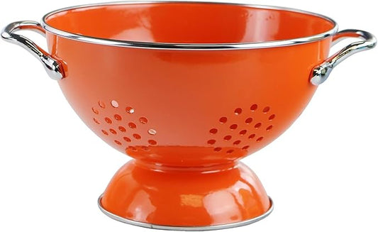 Calypso Basics by Reston Lloyd Powder Coated Enameled Colander, 3 Quart, Orange