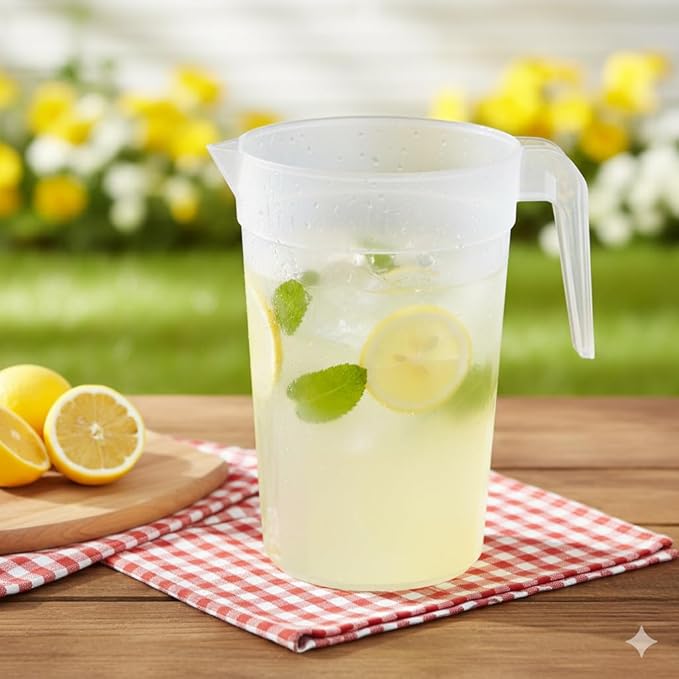 Tribello LARGE 1.3 Gallon Water Pitcher, Plastic Juice Pitcher With Lid - Dishwasher Safe, BPA Free, Colors May Vary (1.3 Gallon) - Image 4
