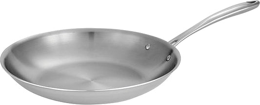 Tramontina Boston Tri-Ply Clad Stainless Steel 12-Inch Large Frying Pan, Induction-Ready Skillet, Dishwasher-Safe, NSF-Certified by Tramontina