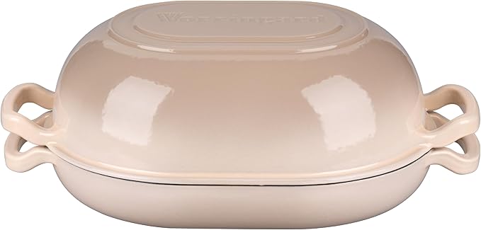 VORRINGARD Enameled Cast Iron Sourdough Bread Oven, Dutch Oven, Loaf Cast Iron Bread Pan for Homemade Bread Baking, Meatloaf Pan with Lid, 5QT, Latte - Image 7