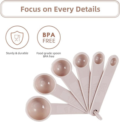 11PCS Measuring Spoons and Measuring Cups Set, Stackable Cups and Spoons, Nesting Cups Spoon for Cooking Baking Supplies, Kitchen Gadgets Essentials Tools - Image 5