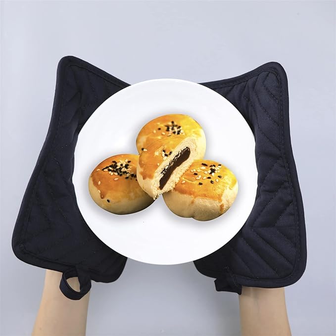 Anyi Pot Holders and Oven Mitts 7" X 9" Heat Resistant Cotton Pocket Pot Holder Set Feature of Non Slip Kitchen Hot Pad Oven Mitts, 3-Pack (Mojave Desert) - Image 6