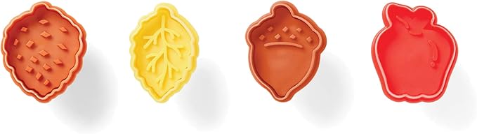Fox Run Harvest Autumn Leaves 2" Pastry/Cookie/Pie/Fondant Stampers and Cutters, 4-Piece Set, Multicolor