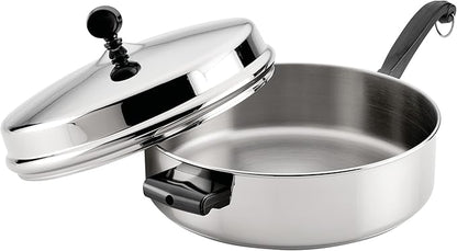 Farberware Classic Series Anniversary Edition Stainless Steel Sauté Pan and Lid with Helper Handle, Induction Suitable, 6 Quart Jumbo Cooker, Metal Utensil Safe - Stainless Steel - Image 10