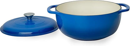 Mercer Culinary Enameled Cast Iron Round Dutch Oven, 6 qt., Navy Blue - Image 2